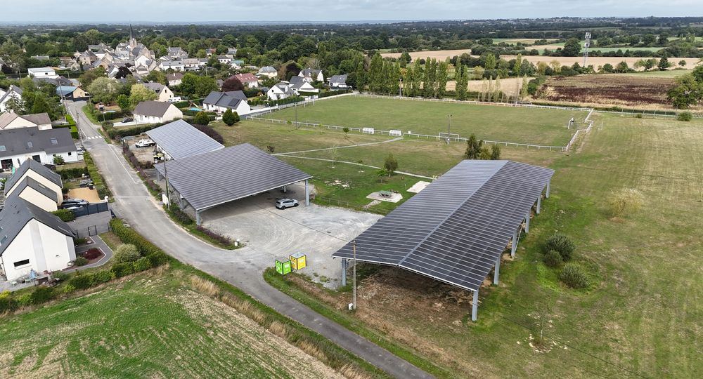 Ombrières photovoltaïques en zone rurale, en France